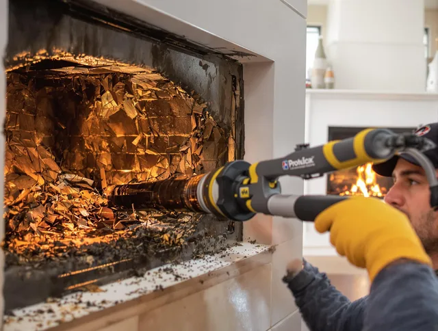 Professional chimney cleaning by Clinton Chimney Sweep in Clinton, MA