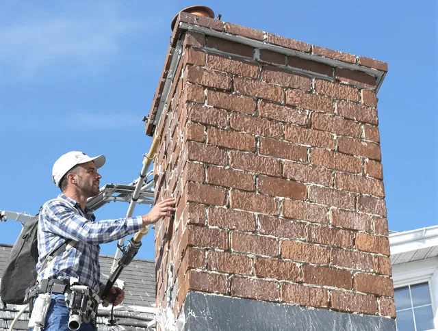 Brickwork for a chimney rebuild by Clinton Chimney Sweep in Clinton, MA
