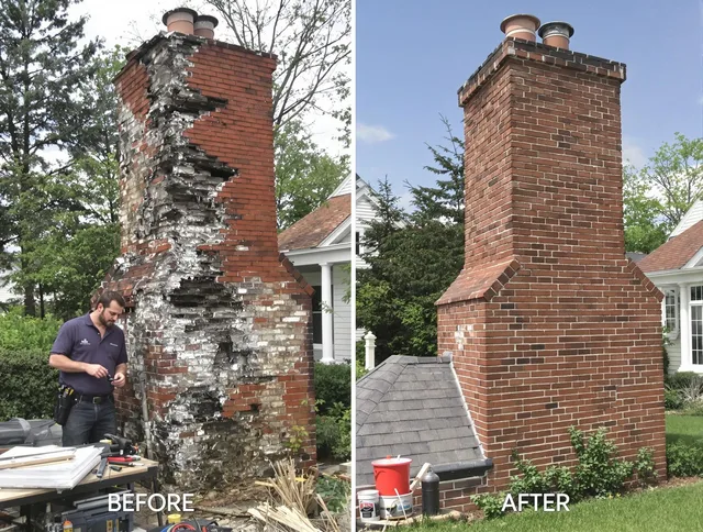 Clinton Chimney Sweep performing a full chimney restoration in Clinton, MA