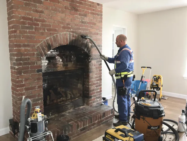 Clinton Chimney Sweep expert performing detailed chimney sweep in Clinton, MA