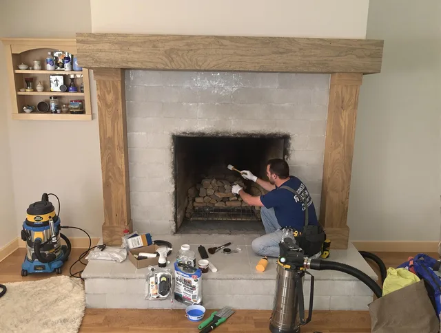 Detailed creosote removal process by Clinton Chimney Sweep in Clinton, MA