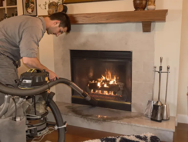 Routine fireplace upkeep by Clinton Chimney Sweep in Clinton, MA