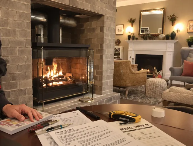 Clinton Chimney Sweep verifying fireplace safety measures in Clinton, MA