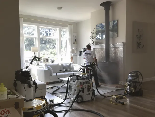 Soot removal service by Clinton Chimney Sweep for a fireplace in Clinton, MA